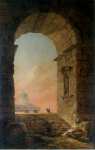 Robert Hubert Landscape with an Arch and The Dome of St Peters in Rome  - Hermitage